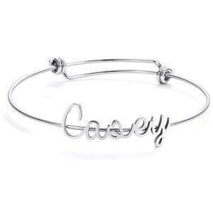 CASEY SILVER ADJUSTABLE NAME BRACELET *NWT*